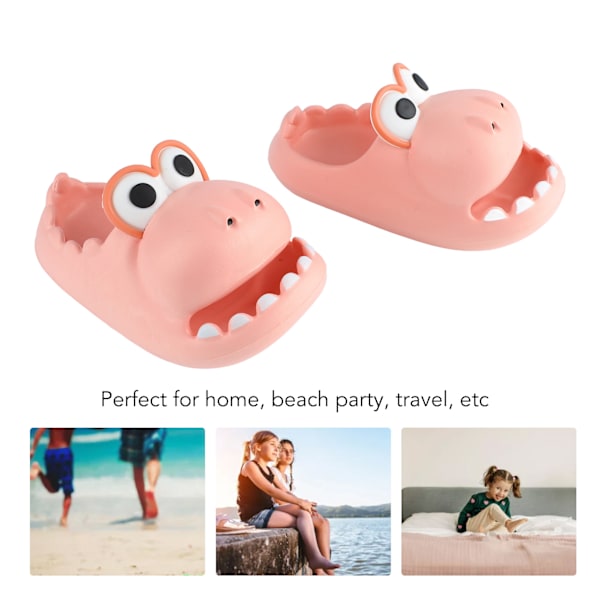 Barn Söta Tecknade Dinosaurieformade Sandaler med Öppen Tå Pojkar Flickor Mjuka EVA Tjocksulade Tofflor Slides 180 Inre Längd 17 cm 26‑27 Gul