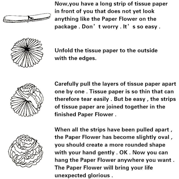 Cocodeko 18 Stück Seidenpapier Pompoms Blumen Ball Dekorpapier