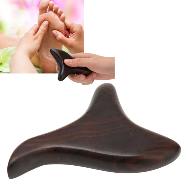 Helkroppsmassageapparat, Portabel lindring för akupunkttryck, Naturlig träterapimassage, Utsökt ebenholts, Huvud- och nackmassage