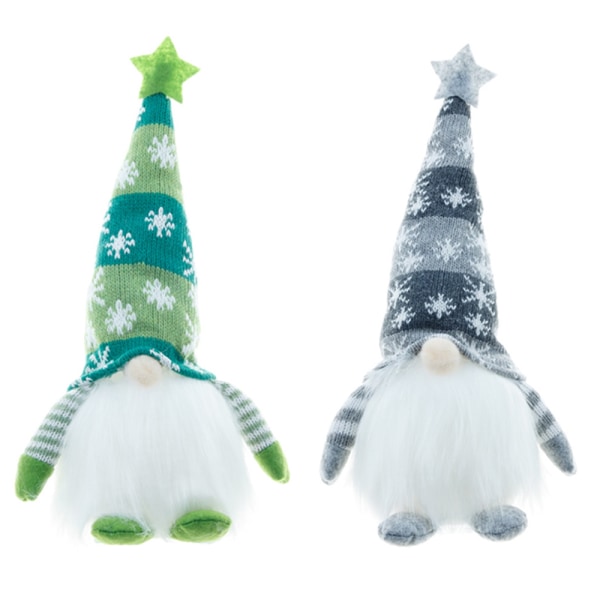 2pcs Faceless dolls, glowing Christmas decorations