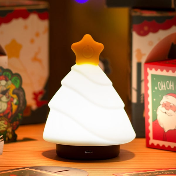 Christmas New Year's Day Silicone Night Light USB Charging