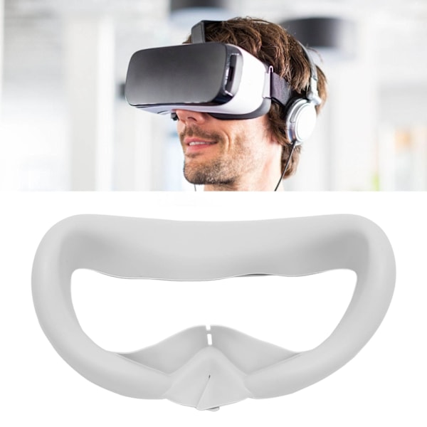 VR Silikon Ansiktsskydd Vattentätt Tvättbart Mjukt VR Ansiktsdyna Kudde för PICO 4 VR Glasögon Grå Vit
