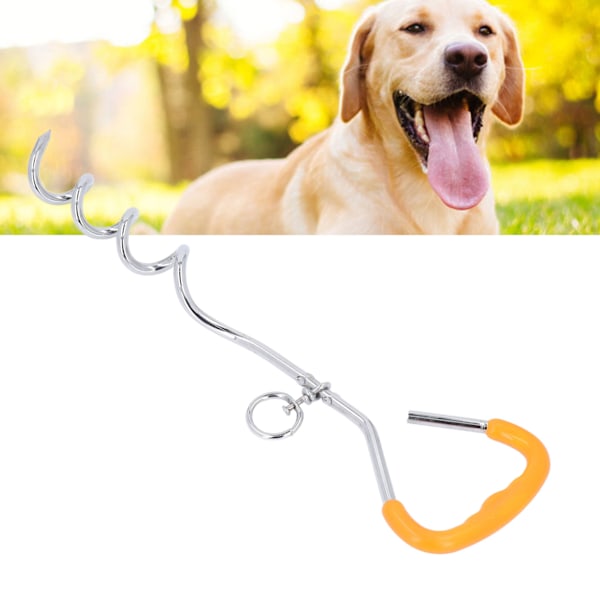 Hundkoppel Stake Ståltråd Dubbelhuvud Anti Lost Hundkoppel Tält Markankare Skruv för Gård Strand Utomhus Camping 5mmx5m /0.2inx16.4ft Dubbel Zink