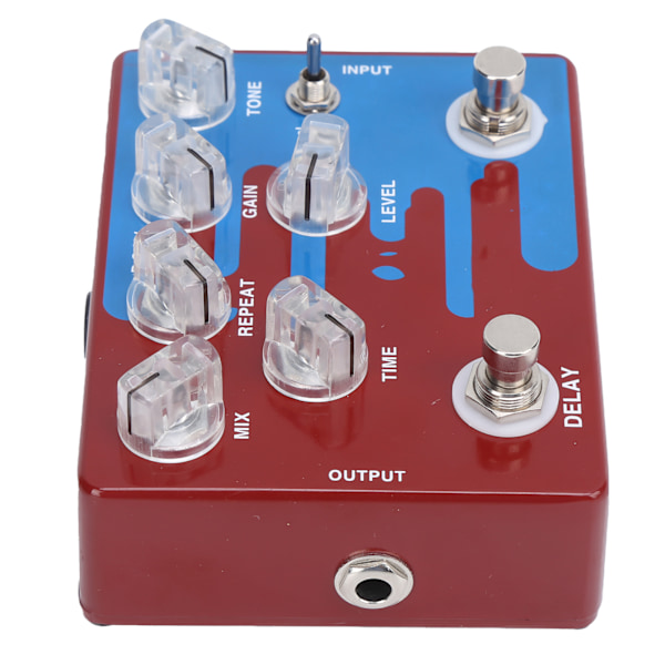 Distortion Delay Gitarr Effektpedal Digital med 3 Lägen CP‑68 DC9V Musiktillbehör