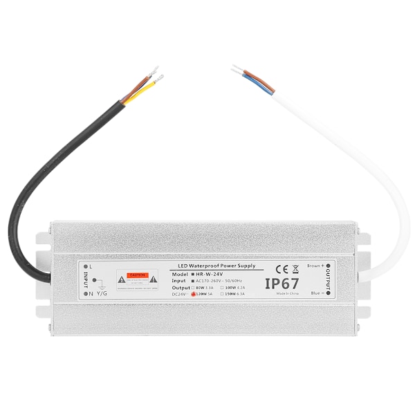 24V 120W 5A LED-ljusremsa Strömförsörjning IP67 Vattentät LED-drivrutin Transformator