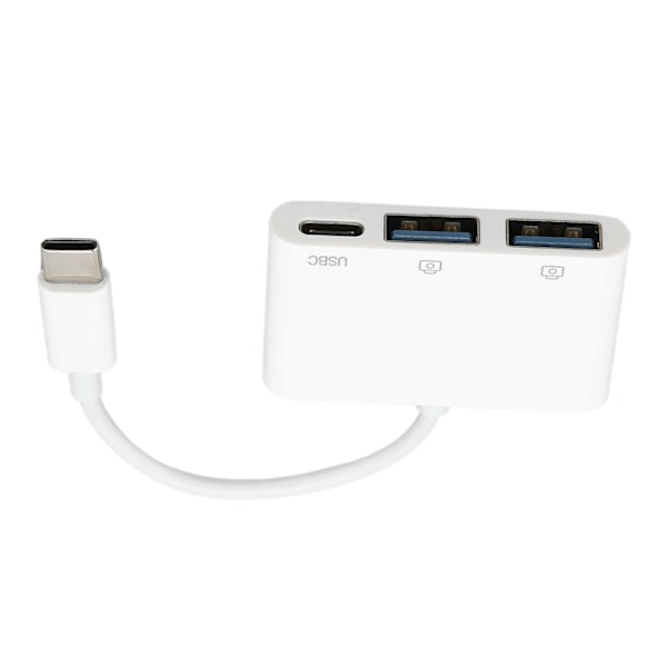 Effektiv Adapter för iPhone iPad, Multifunktionell OTG-Hubb med Höghastighetsöverföring, 3 i 1 USB-HUBB för Snabb Dataöverföring och Varierad Lagring