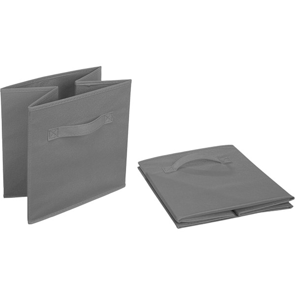 E-handels Vikbara Förvaringskuber - Vikbara Tygförvaringskorgar Organiserare för Barnkammare, Hem, Kontor, 2-pack Gray