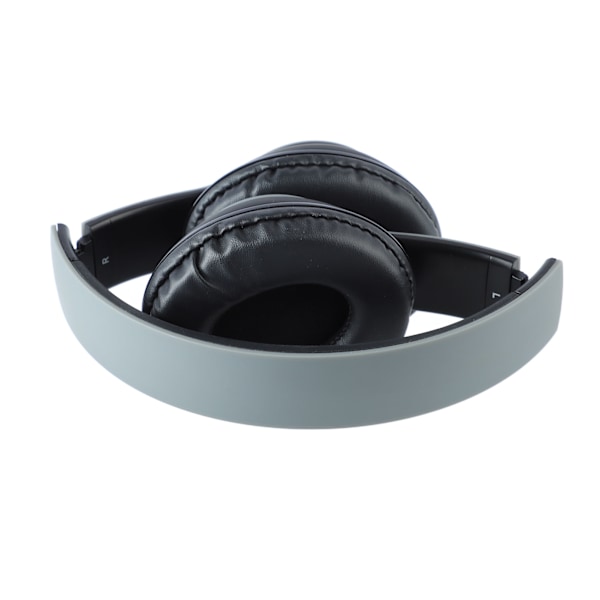 Bluetooth Hörlurar Brusreducering Tung Bas Uppladdningsbara Stöd Minneskort Trådlöst Headset Grå