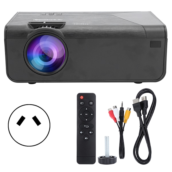 1080P Portabel Projektor LED 4200 LM Synkroniseringsdisplay WiFi Stöd för USB / HD / AV / VGA Samma Skärm 110‑240VAU Kontakt