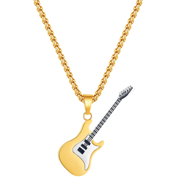 Creative Personality Herrhalsband Mini Rock Guitar Pendant