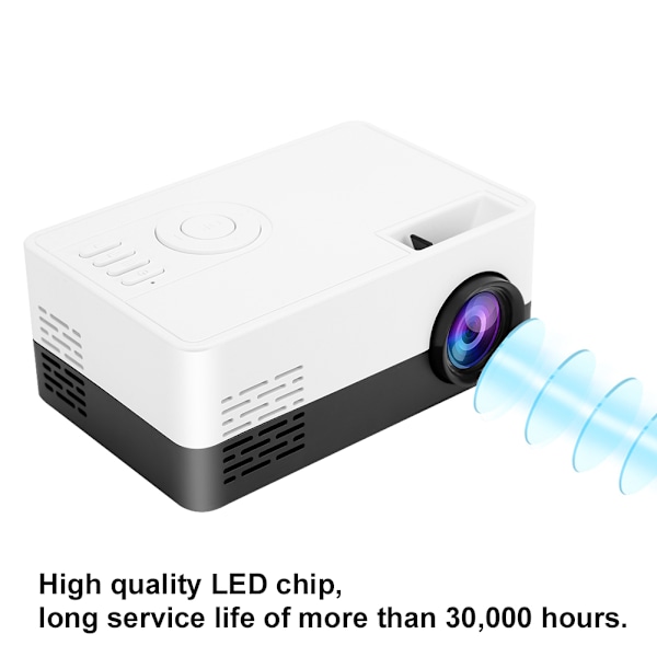 Mini Hem LED HD 1080P Portabel Multimedia Projektor med Fjärrkontroll 100-240VUK