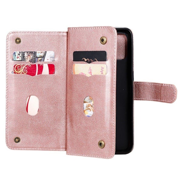 OnePlus Nord N100 fodral med 10 fickor - Rosa Rosa