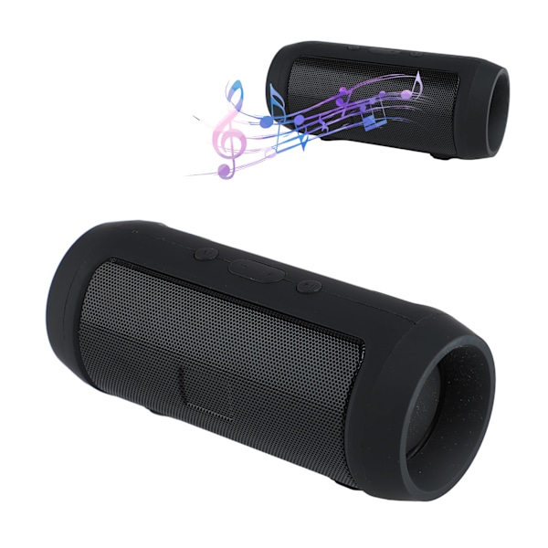 Portabel Bluetooth-högtalare FM-radio Inbyggd HD-brusreducerande mikrofon HiFi Tung bas Mini Bluetooth-högtalare för skrivbord Svart för E2mini