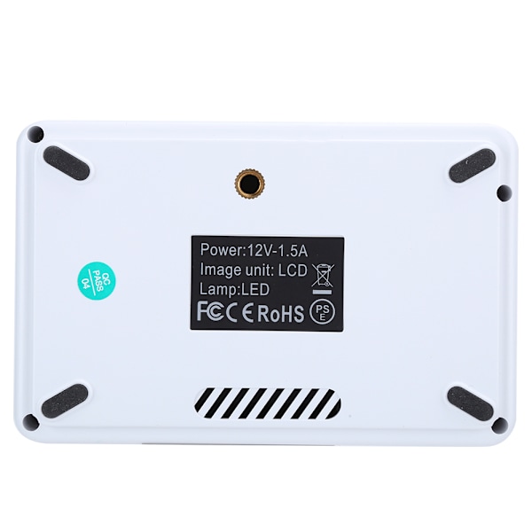 1080p Full High Definition LED Mini Projektor Smart Hemmabio Gul Vit 100‑240VAU Kontakt