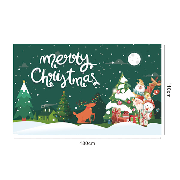 Christmas background banner, 100D polyester cloth scene