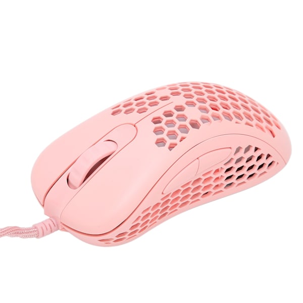 Gamingmus Stabil Överföring Bekvämt Grepp Flexibel Användning Ergonomisk Design Lätt Trådbunden RGB PC Gaming Mus Rosa