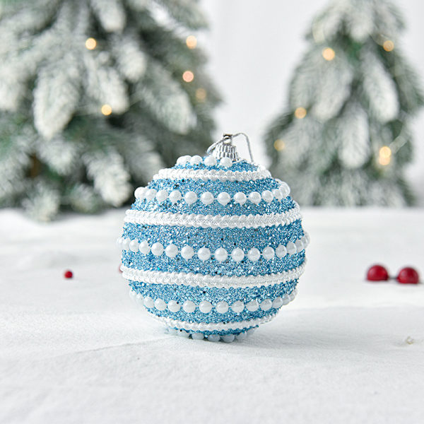 4-Pcs Set Glitter Christmas Tree Decor, 8mm Sequin Balls for