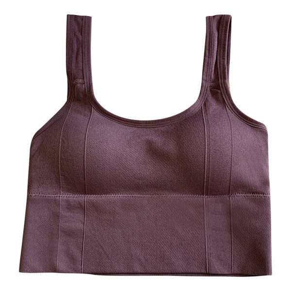 Kvinnors ärmlösa axelbandslinne Fitness Casual Crop Tops