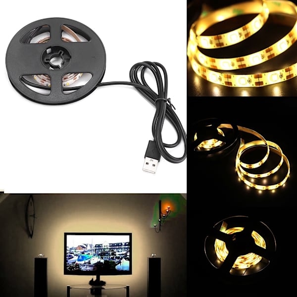 Led-TV-bakgrundsbelysning med USB-hylljus TV-bakgrundsbelysningsremsa
