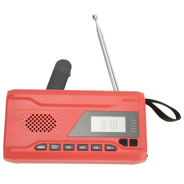Bärbar Överlevnads Nödladdningsbar Batteri Powerbank Med AM FM Kortvågsradio Och Campingficklampa Lykta För Utomhusäventyr Och