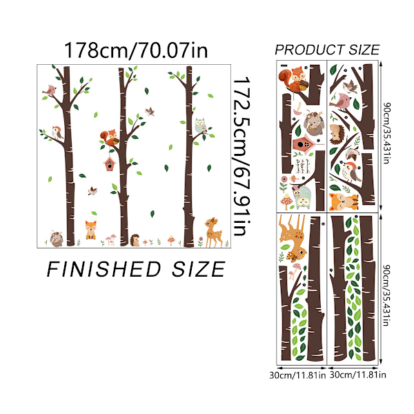 Forest Animal Wall Decals - Forest Nursery Decor - Baby Nursery