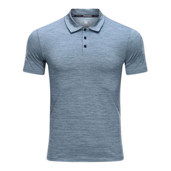 Sportpikétröja för män med lång och kortärmad T-shirt (Ljusblå)