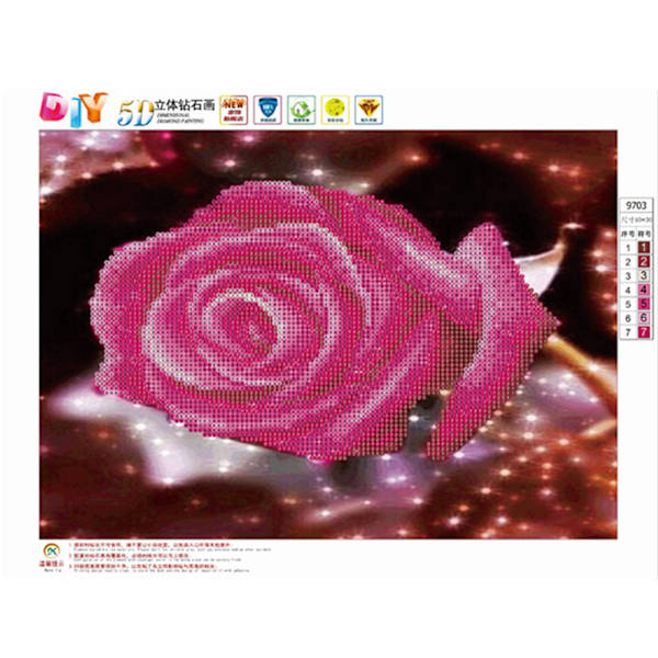 DIY Rhinestone Broderi Korsstygn Diamantmålning Konst