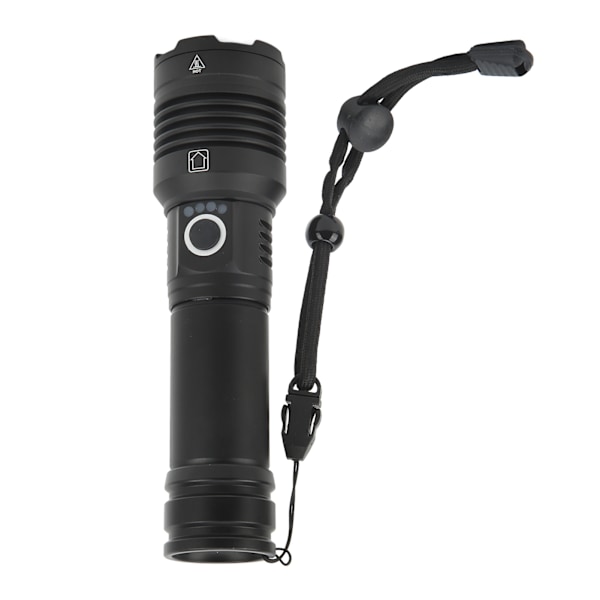 Bärbar Taktisk Ficklampa, Super Stark 1000Lm Hög Lumen Uppladdningsbar Ficklampa, Vattentät Zoombar LED-lampa, Fem Lägen Stöttålig Justerbar