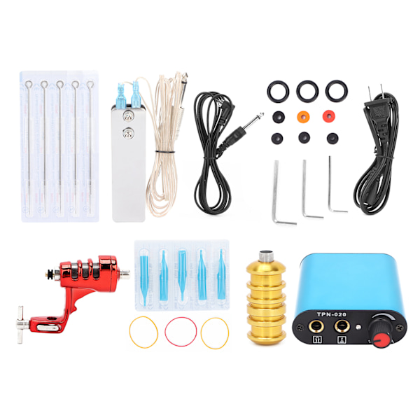 Tatuering Set Professionell Coil Tatuering Maskin Liner Shader Nål Kit Tillbehör Verktygsset US Kontakt
