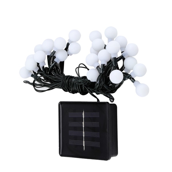 Solar Powered 30LED Frosted White Ball String Lights Home