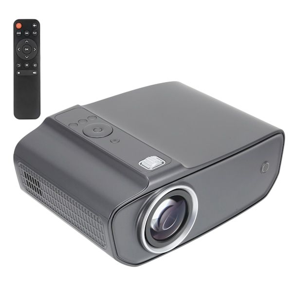 Mini Projektor Full HD 1080P LED Portabel Pärlgrå Projektionsutrustning för Hemmakontor AU-kontakt
