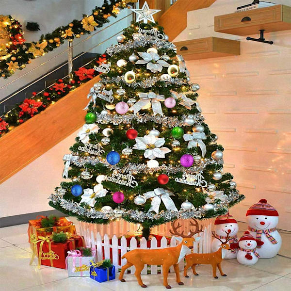 Weihnachtskugeln,24 Stück Rosa Weihnachtsdeko,matt,glänzend,