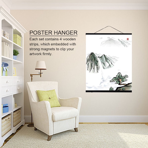 Modern magnetisk sågspånsfotobildram DIY-affischrulle
