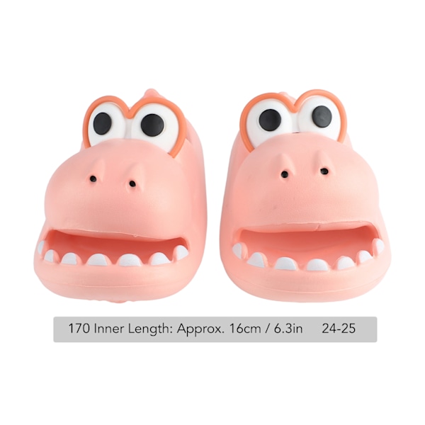 Barn Söta Tecknade Dinosaurieformade Sandaler med Öppen Tå Pojkar Flickor Mjuka EVA Tjocksulade Tofflor Slides 180 Inre Längd 17 cm 26‑27 Gul