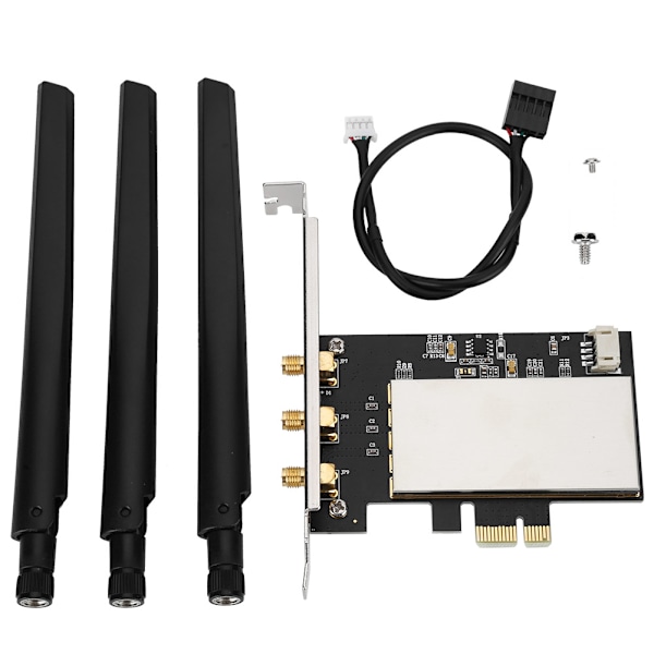 PCI‑E Konverter Adapterkort med 3 WiFi-kortantenner för Bcm94360CSAX Bcm943602CS Bcm94331CSAX WLAN