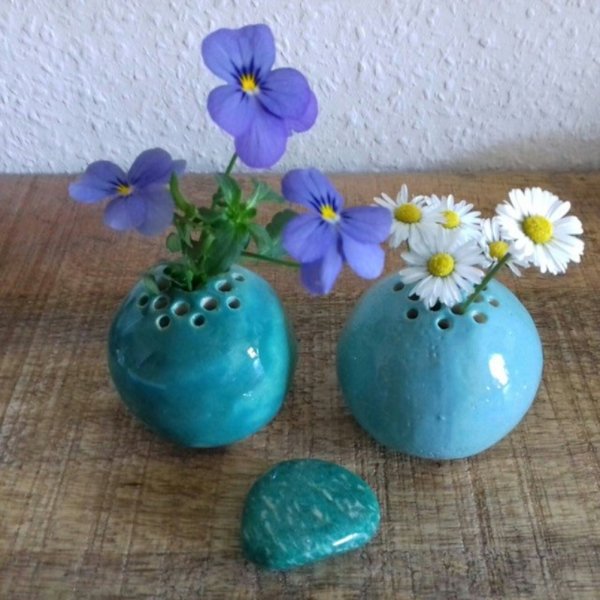 Miniatyrhartsvas Bordsuppsats Färgglad Rund Vas