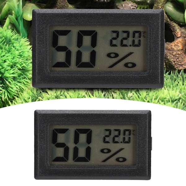 Kompakt Hygrometer, Digital Termometer för Hem & Kontor, Inomhus LCD-Display med Inbyggd Sond, Exakta Fukt- och Temperatursensorer