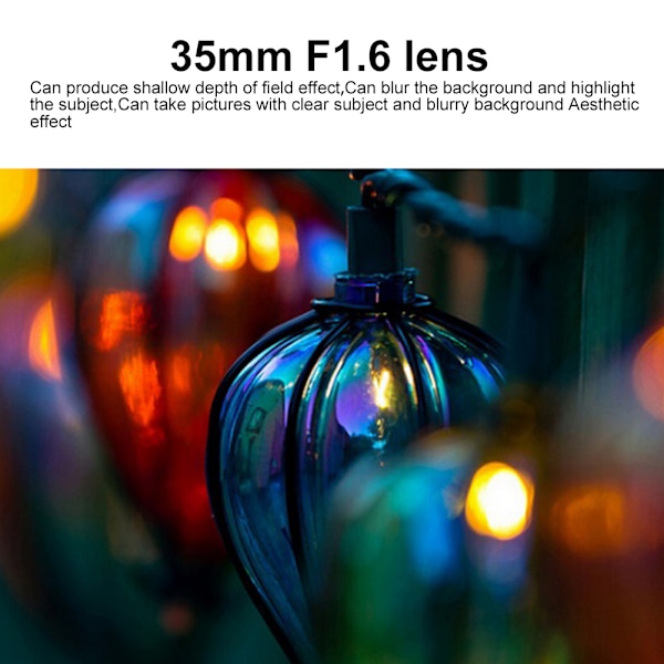 NEWYI 35MM F1.6 för M4/3-fattning Stor Bländare Objektiv för GH3/GH4/Olympus E‑M5 Mark II Kamerahus
