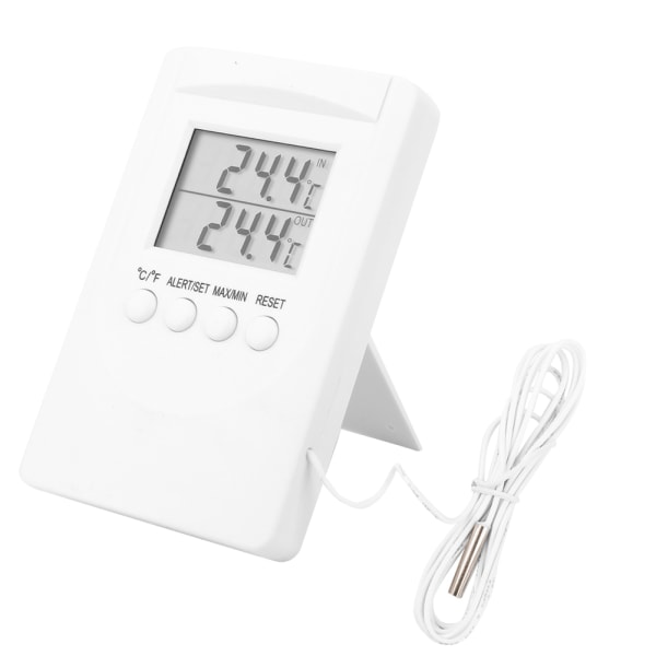 Digital termometer inomhus/utomhus temperaturmätare med larm