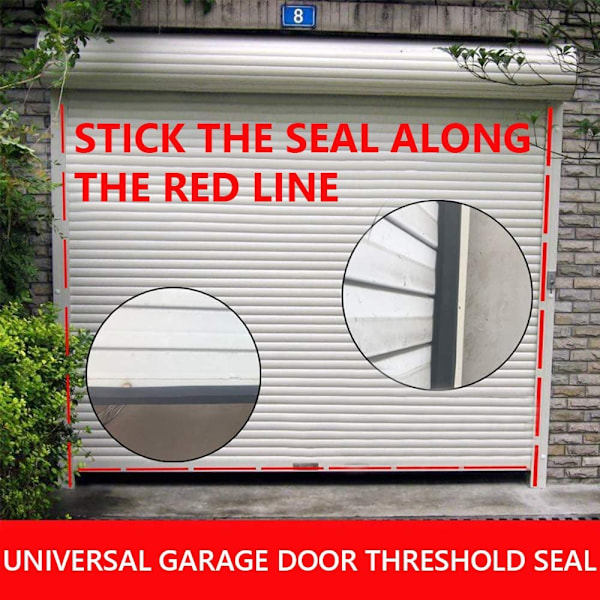Universell tätningslist för garageport, bottenväder