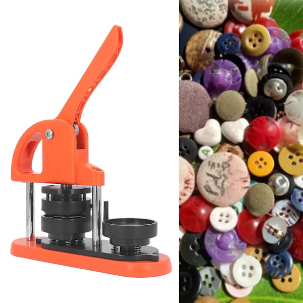 Knapptillverkningsmaskin DIY Nål Badge Press Tillbehör Set Kit Avtagbar med Cirkelskärare 58mm