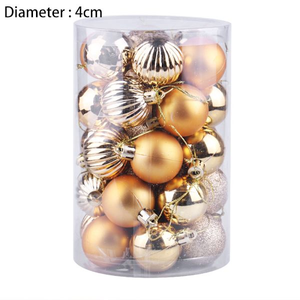 34 Pieces 4cm Shatterproof Christmas Ball Ornaments for Xtmas