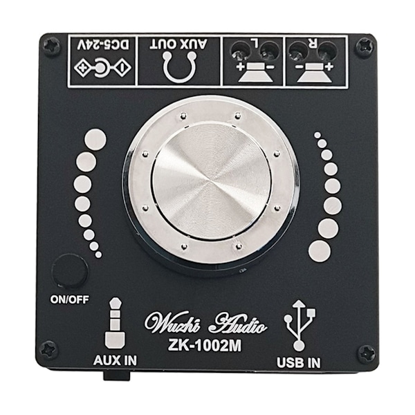 ZK-1002M 100W+100W Bluetooth-kompatibel 5.0 Power Audio Amplifier-kort Stereo AMP-förstärkare Hemmabio AUX USB-WELLNGS