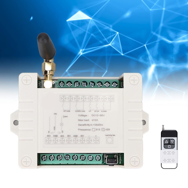 Flexibel trådlös fjärrkontroll, 433MHz RF-reläutgång för DIY-projekt, signalstabilitet säkerställer sömlös drift för hemautomation och