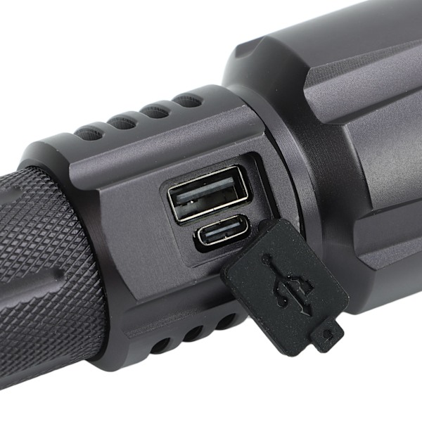 LED-ficklampor med högt ljusflöde, USB C-uppladdningsbar med magnetisk bas & klämma för EDC, aluminiumlegeringsmaterial, superljus taktisk för camping & vandring
