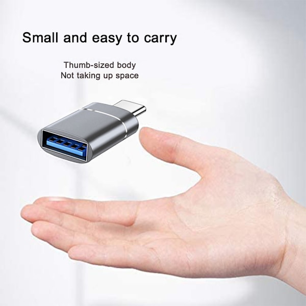 Typ-C till USB 3.0,   Adapter i legeringstyp C, Stödjer upp till 5G