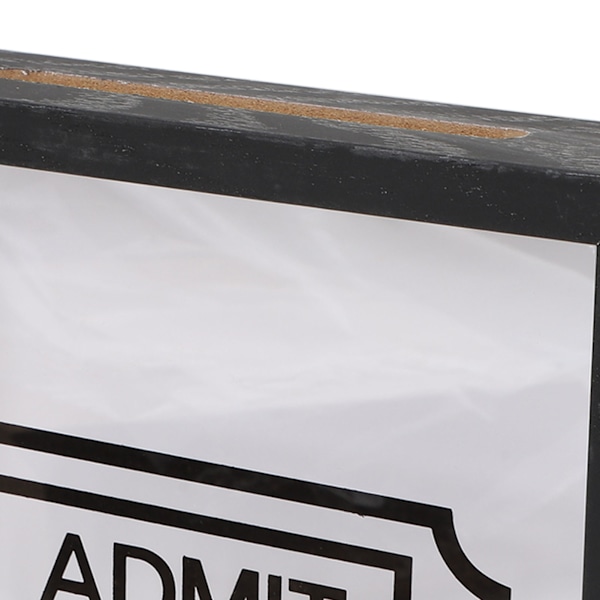 Adventure Archive Box Svart Ram Biljetthållare Resminnesförvaringslåda med Spår Myntbank Brevlådemodell