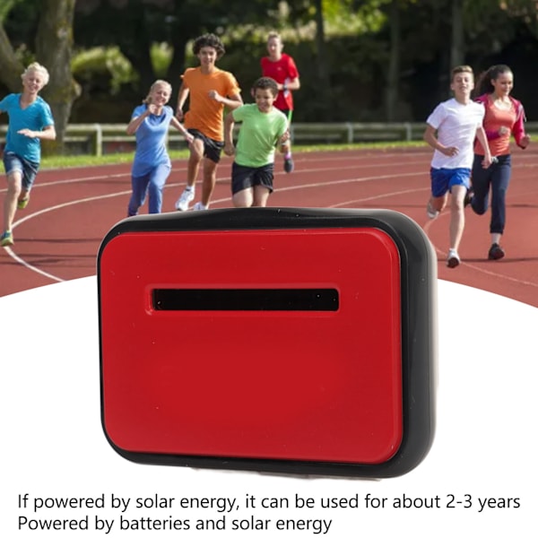 Enkel Gångräknare 3D Stegräknare med Clip för Män Kvinnor Spåra Steg Gångdistans Kalorier CR 797 Batteridriven Solenergiförsörjning