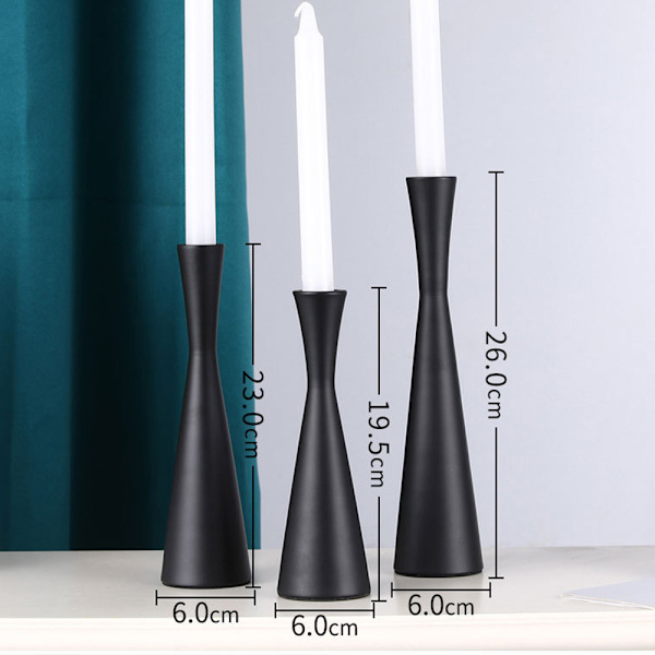 3 Sets Metal Taper Candle Holders,Candle Stand for Wedding