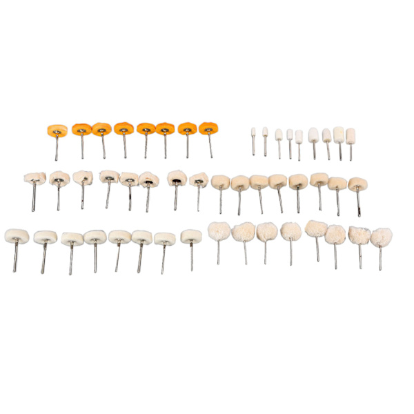 50 st Polerhuvud 3mm Spindel Buffing Hjul Mini Borste Tillbehör Set Kit för DIY